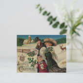 Vintage-kerstBriefkaart Briefkaart (Staand voorkant)
