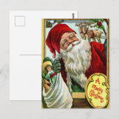 Vintage-kerstBriefkaart Briefkaart (Voorkant / Achterkant)