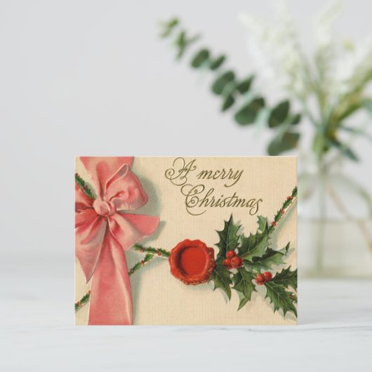 Vintage-kerstBriefkaart Briefkaart (Staand voorkant)