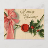 Vintage-kerstBriefkaart Briefkaart (Voorkant)
