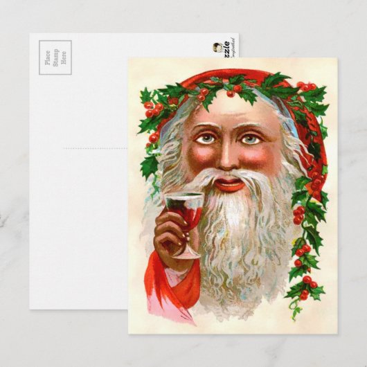 Vintage-kerstBriefkaart Briefkaart (Voorkant / Achterkant)