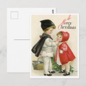 Vintage-kerstBriefkaart Briefkaart (Voorkant / Achterkant)