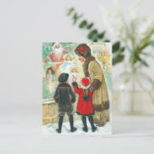 Vintage-kerstBriefkaart Briefkaart (Staand voorkant)