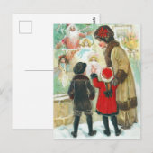 Vintage-kerstBriefkaart Briefkaart (Voorkant / Achterkant)