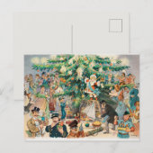 Vintage-kerstBriefkaart Briefkaart (Voorkant / Achterkant)