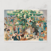 Vintage-kerstBriefkaart Briefkaart (Voorkant)
