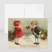 Vintage-kerstBriefkaart Briefkaart (Voorkant / Achterkant)