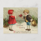Vintage-kerstBriefkaart Briefkaart (Voorkant)