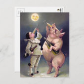 Vintage-kerstBriefkaart Briefkaart (Voorkant / Achterkant)