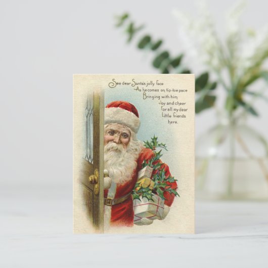 Vintage-kerstBriefkaart Briefkaart (Staand voorkant)