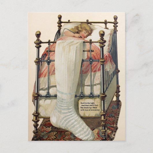 Vintage-kerstBriefkaart Briefkaart (Voorkant)