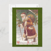 Vintage-kerstBriefkaart Feestdagenkaart (Voorkant / Achterkant)