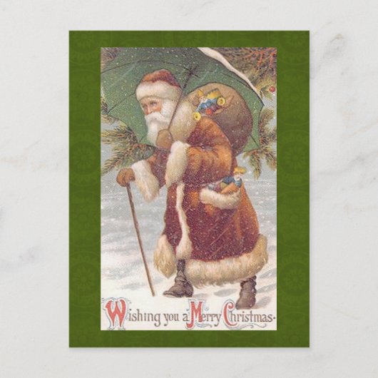 Vintage-kerstBriefkaart Feestdagenkaart (Voorkant)