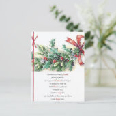 Vintage-kerstbriefkaart Feestdagenkaart (Staand voorkant)