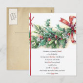 Vintage-kerstbriefkaart Feestdagenkaart (Voorkant / Achterkant)