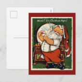 Vintage-kerstBriefkaart Feestdagenkaart (Voorkant / Achterkant)