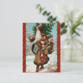 Vintage-kerstBriefkaart Feestdagenkaart (Staand voorkant)