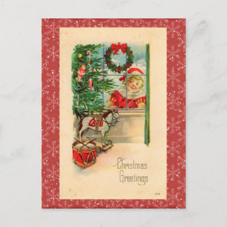 Vintage-kerstBriefkaart Feestdagenkaart