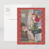 Vintage-kerstBriefkaart Feestdagenkaart (Voorkant / Achterkant)