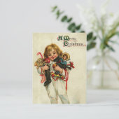 Vintage-kerstBriefkaart Feestdagenkaart (Staand voorkant)