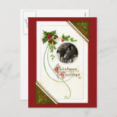 Vintage-kerstBriefkaart Feestdagenkaart (Voorkant / Achterkant)