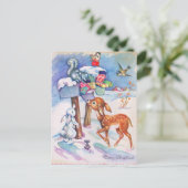 Vintage-kerstBriefkaart Feestdagenkaart (Staand voorkant)