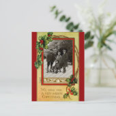 Vintage-kerstBriefkaart Feestdagenkaart (Staand voorkant)