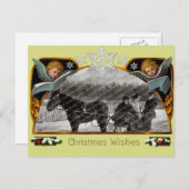 Vintage-kerstBriefkaart Feestdagenkaart (Voorkant / Achterkant)