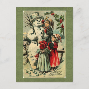 Vintage-kerstBriefkaart Feestdagenkaart