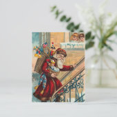 Vintage-kerstBriefkaart Feestdagenkaart (Staand voorkant)