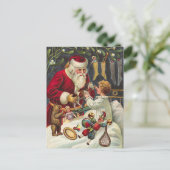 Vintage-kerstBriefkaart Feestdagenkaart (Staand voorkant)