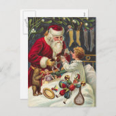 Vintage-kerstBriefkaart Feestdagenkaart (Voorkant / Achterkant)