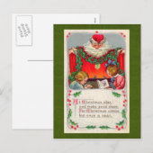 Vintage-kerstBriefkaart Feestdagenkaart (Voorkant / Achterkant)