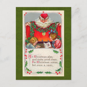 Vintage-kerstBriefkaart Feestdagenkaart