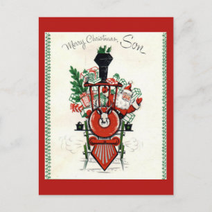 Vintage-kerstBriefkaart Feestdagenkaart