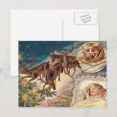 Vintage-kerstBriefkaart Feestdagenkaart (Voorkant / Achterkant)