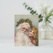 Vintage-kerstBriefkaart Feestdagenkaart (Staand voorkant)