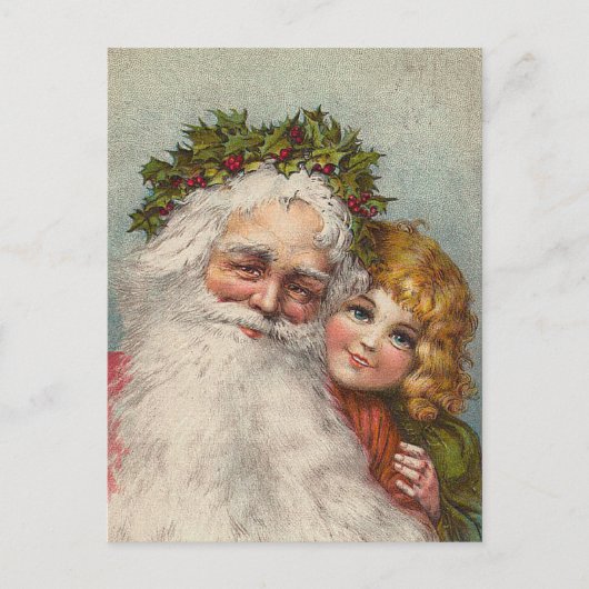 Vintage-kerstBriefkaart Feestdagenkaart (Voorkant)