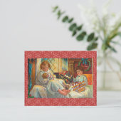 Vintage-kerstBriefkaart Feestdagenkaart (Staand voorkant)