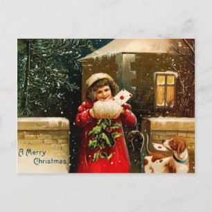 Vintage-kerstBriefkaart Feestdagenkaart