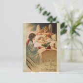 Vintage-kerstBriefkaart Feestdagenkaart (Staand voorkant)