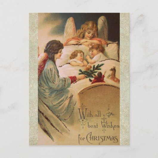 Vintage-kerstBriefkaart Feestdagenkaart (Voorkant)