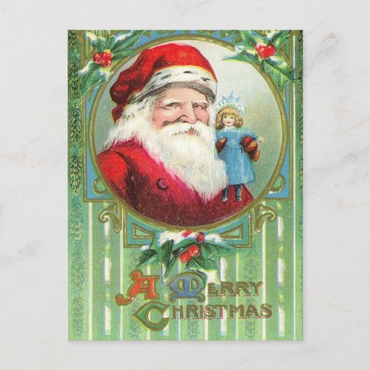 Vintage-kerstBriefkaart Feestdagenkaart (Voorkant)