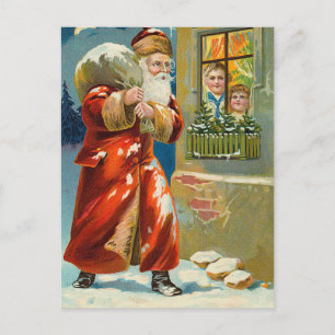 Vintage-kerstBriefkaart Feestdagenkaart