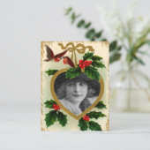 Vintage-kerstBriefkaart Feestdagenkaart (Staand voorkant)