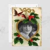 Vintage-kerstBriefkaart Feestdagenkaart (Voorkant / Achterkant)