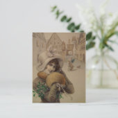 Vintage-kerstBriefkaart Feestdagenkaart (Staand voorkant)