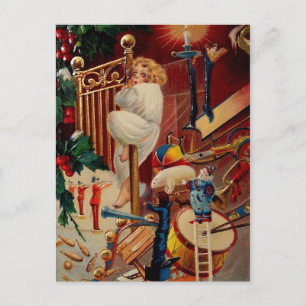 Vintage-kerstBriefkaart Feestdagenkaart
