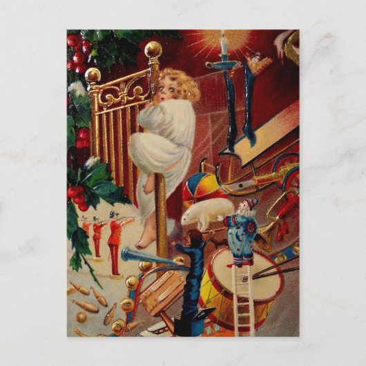 Vintage-kerstBriefkaart Feestdagenkaart (Voorkant)