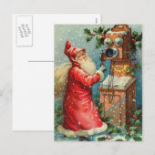Vintage-kerstBriefkaart Feestdagenkaart (Voorkant / Achterkant)